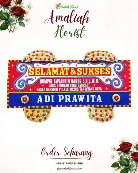 Papan Bunga Ucapan Selamat Tebas